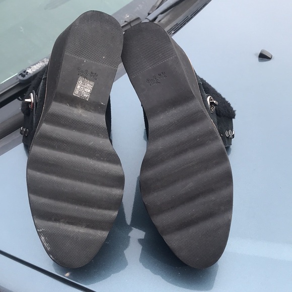 Coach Kenna Boots Black Suede Shearling size 8.5 (firm) - Picture 13 of 13